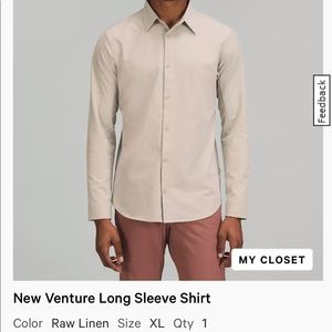 Lululemon New Venture Long Sleeve Shirt (nwt)